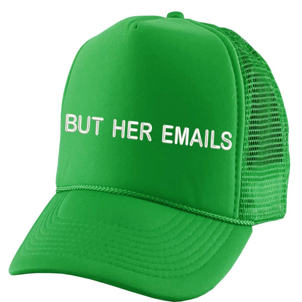 ALLNTRENDS But Her Emails Trucker Hat Embroidered Adult Baseball Cap Adjustable Snapback (Green)