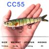 HUFFA Fish Lure Set 8 Segment Multi Jointed Swimbait 14CM Minnow Hard Baits Trout Bass Fishing Lures with Free Tackle Box (Color : CC55-BOX H) view 3