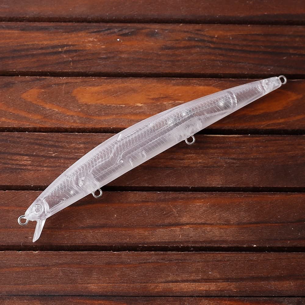 HUFFA 10PCS / Lot Minnow Wobblers Blanks Long Casting Hard Body Fish Lures Unpainted Artificial Jerk Baits for DIY Fishing