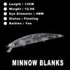 HUFFA 10PCS / Lot Minnow Wobblers Blanks Long Casting Hard Body Fish Lures Unpainted Artificial Jerk Baits for DIY Fishing view 2