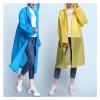 WHATON Raincoat Women Men Impermeable Thickened Waterproof Raincoat Rain Poncho Raincoat Hooded Rain Coat Hiking (Color : Yellow, Size : One Size) view 3