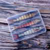 HUFFA Fish Lure Set 8 Segment Multi Jointed Swimbait 14CM Minnow Hard Baits Trout Bass Fishing Lures with Free Tackle Box (Color : CC55-BOX K)