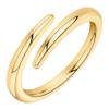 PAVOI 14K Gold Plated Open Twist Ring Eternity Band for Women - Yellow Gold view 1