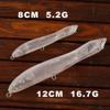 HUFFA 10PCS / Lot Unpainted Topwater Fishing Lures 8CM / 12CM Walk Dog Hard Plastic Snake Popper Bait Rattles Bodies Blanks (Color : JM60A Blank) view 3