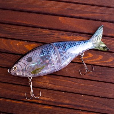 Jointed Shad Lure 7INCH 82G Slider Sink Saltwater Hard Segment Transparent Plastic Bait Swimbait (Color CC18-11)