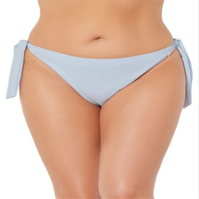 Swimsuits For All Women's Elite Bikini Bottom - 14, Ribbed Light Blue (Plus