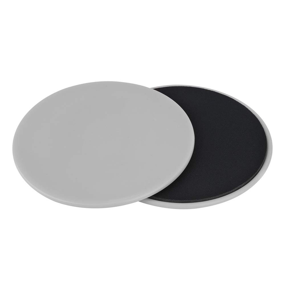 2PCS Gliding Sliding Discs, Exercise Fitness Core Slider, Sport Full Body Workout Discs for Yoga Gym Abdominal Core Training Exercise Equipment(Grey)