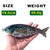 HUFFA Jointed Swimbait 185mm 66g Shallow Diver Topwater Slider Shad Fishing Lure Insert Soft Tail Plastic Wobbler Wake Bait (Color : CC18A-03) view 3