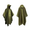 WHATON Raincoat Hooded Rain Poncho Impermeable Thickened Waterproof Raincoat for Men Women Tent Mat 3 in 1 Hiking (Color : Green, Size : One Size) view 1