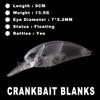 HUFFA 10PCS / Lot Float Fish Lure 9CM 13.5G Unpainted Crankbait Wobblers Rattles Diver Crank Artificial Clear Hard Bait Blanks view 2