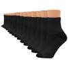 Hanes Womens Value Pack, Ankle Soft Moisture-wicking Socks, Available In 10 And 14-packs, Black - 14 Pack, 8-12 US view 1