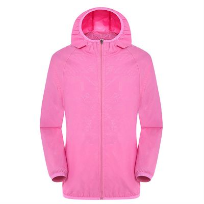 WHATON Impermeable Rain Jacket Raincoat Jacket Windproof Ultra Light Rainproof Windbreaker Rain Coat Hiking (Color : Pink, Size : 4X-Large)