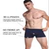 youlehe Men's Underwear Soft Rayon Boxer Briefs Stretch Trunks Pack (as1, alpha, s, regular, regular, 5 Pack(Navy blue) 034) view 4