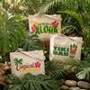 14" x 13" Medium Luau Summer Fun Canvas Tote Bags, 6 Pieces view 3