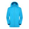 WHATON Impermeable Rain Jacket Raincoat Jacket Windproof Ultra Light Rainproof Windbreaker Rain Coat Hiking (Color : Blue, Size : Medium) view 1