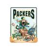 Rico Industries NFL Football Green Bay Packers Gary Patterson The Fan 8.5" x 11" Carbon Fiber Metal Parking Sign - Great for Man Cave, Bed Room, Office, Home Dcor view 1