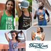 Personalized Custom Design Your Own Women's Racerback Tank Top Medium Heather Purple view 2