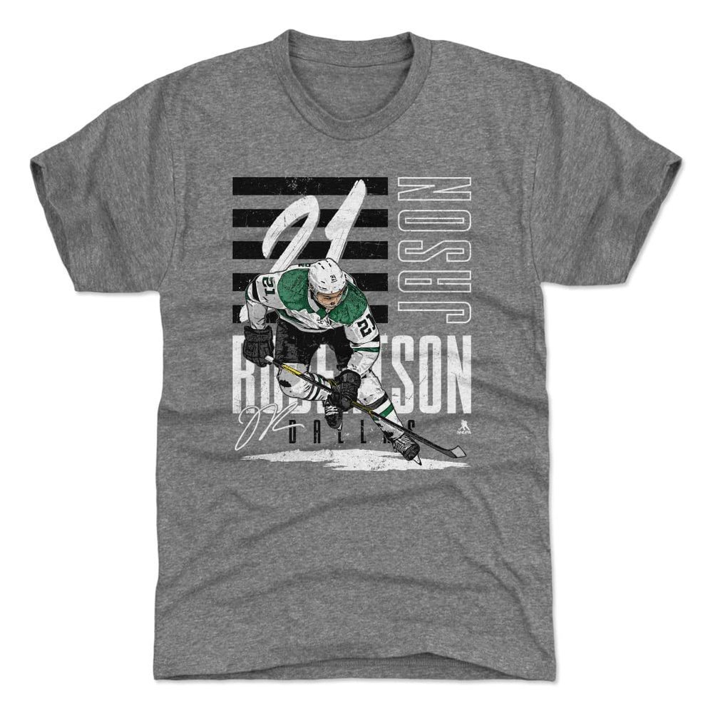 500 LEVEL Jason Robertson T-Shirt (Premium Men's T-Shirt, XXX-Large, Tri Gray) - Jason Robertson Dallas Homage WHT