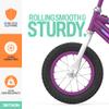 Jetson Light Rider Kids Light-up Unisex Bike, LED Light-up Frame, 3 Different Light Modes, Adjustable Seat Height, 12" Rubber Tires, Kinetic Light-Up Training Wheels, Purple, JLRG12-PUR view 4