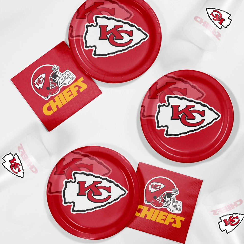 Trendware Kansas City Chiefs Tailgating Kit, Serves 8, Officially Licensed