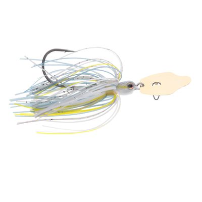 Strike King Thunder Cricket Fishing Lure, Vibrating Swim Jig, Silver Blade, 4/0 Jungle-Style Flipping Hook