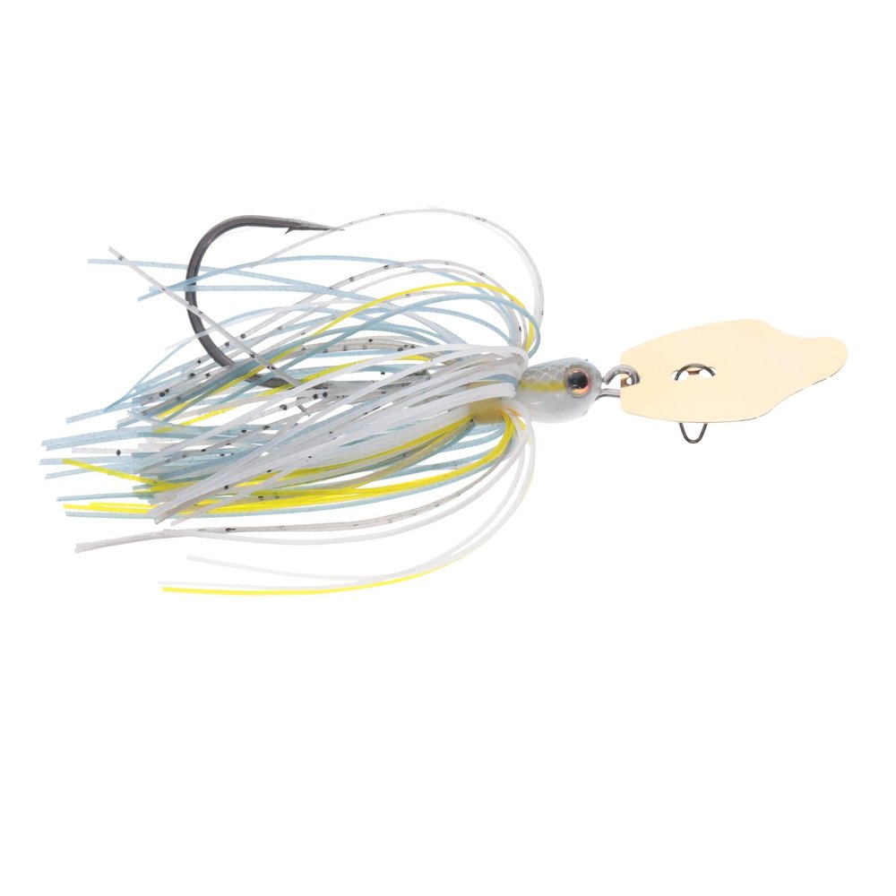 Strike King Thunder Cricket Fishing Lure, Vibrating Swim Jig, Silver Blade, 4/0 Jungle-Style Flipping Hook