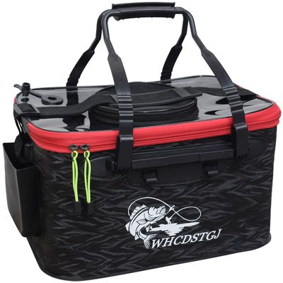 WHCDSTGJ Transparent Top Cover Fishing Bucket, Foldable Fish Bait Bucket, Multifunctional Minnow Bucket, Live Fish Container, Fish Protection Bucket, Outdoor Camping Fishing Bag.