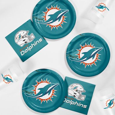 Trendware Miami Dolphins Tailgate Kit, Serves 8, Officially Licensed