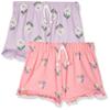 Gerber Baby Girls' Toddler 2-Pack Pull-On Shorts, Pink Floral, 18 Months view 1
