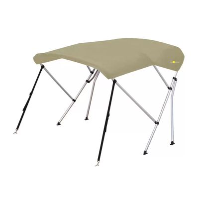 Oceansouth Breakwater Sportz Bimini Top  4ft with Rear Support Poles, Waterproof Includes Storage Boot (Sand, 83"-90") Fishing Bows Sun Shade Boat Waterproof Cover Boot Storage Bow Pole Covers Beach