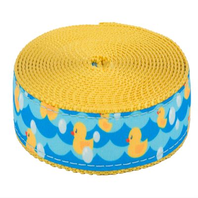Country Brook Design - 5/8 Inch Just Ducky Ribbon on 3/4 Inch Gold Nylon Webbing (20 Yards)