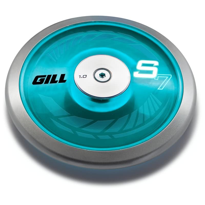 Gill Athletics 1 Kg Throwing Discus - Low to Mid Spin Metal Discus with 75% Rim Weight - Spin Disc for Practice and Competition - Ideal Track and Field Training Equipment