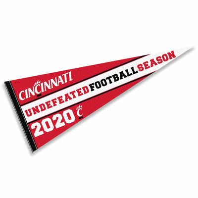 College Flags & Banners Co. Cincinnati Bearcats 2020 Undefeated Season Pennant Flag