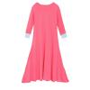Baby Girls' Muslim Islamic Ramadan Abaya With Hijab Full Length Robe Burka Maxi Little Kid Cute (Hot Pink, 7-8 Years) view 3