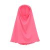 Baby Girls' Muslim Islamic Ramadan Abaya With Hijab Full Length Robe Burka Maxi Little Kid Cute (Hot Pink, 7-8 Years) view 4