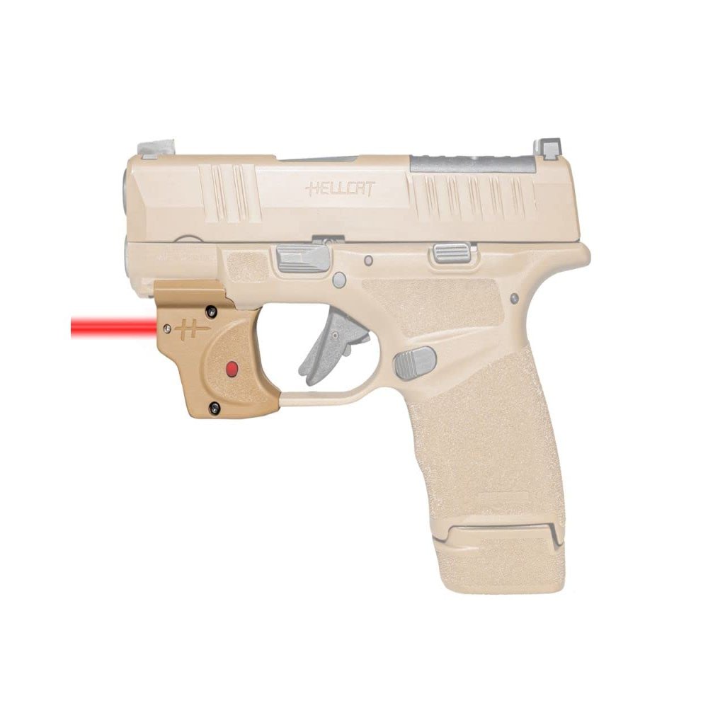 Viridian E Series Red Laser Sight for Springfield Hellcat Pro, Gun Sight with Ambidextrous On and Off Switch, FDE
