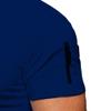 Men's V Neck Muscle Workout Athletic T-Shirt Bodybuilding Fashion Short Sleeve Slim Fit Zipper Tee Top (Dark Blue 4,US Size L Asia XL) view 3