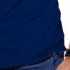 Men's V Neck Muscle Workout Athletic T-Shirt Bodybuilding Fashion Short Sleeve Slim Fit Zipper Tee Top (Dark Blue 4,US Size L Asia XL) view 4