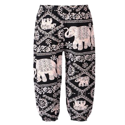 Kvysinly Kids Girls Boys Baggy Hippie Harem Pants Dance Yoga Sport Pilates Bloomers Bohemian Beach Trousers Bottoms Chain Elephant 7-8 Years
