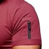 Men's V Neck Muscle Workout Athletic T-Shirt Bodybuilding Fashion Short Sleeve Slim Fit Zipper Tee Top (Wine Red,US Size M Asia L) view 3