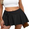 Avidlove Skirts for Women Pleated Skirts High Waist Drawstring Short Mini Skirt(Black,S)