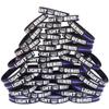 100 Light The Beam Silicone Wristband Bracelets Purple Line Basketball Bands view 1