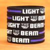 100 Light The Beam Silicone Wristband Bracelets Purple Line Basketball Bands view 2