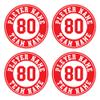 Custom Baseball Bat Decal Player Name and Number Bat Knob Sticker (Red) view 1