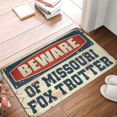 Abipuir Kichen Mats Floor Home Sweet Home Beware of Missouri Fox Trotter Rug Boys Bedroom Decor Funny Sogns (Size : 65X90CM)