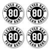 Custom Baseball Bat Decal Player Name and Number Bat Knob Sticker (White) view 1