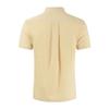 Maiyifu-GJ Men's Fashion Cotton Linen Drawstring Tee Casual Lace-Up Neck Shirts Summer Beach Hippie Short Sleeve Tops (Khaki,US SIZE XL Asia XXL) view 3