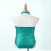 CHICTRY Kids Girls' Fashion Sequins Sleeveless Halter Neck Gymnastics Leotard Fancy Cutouts Dance Bodysuit Costume Green 5-6 Years view 4