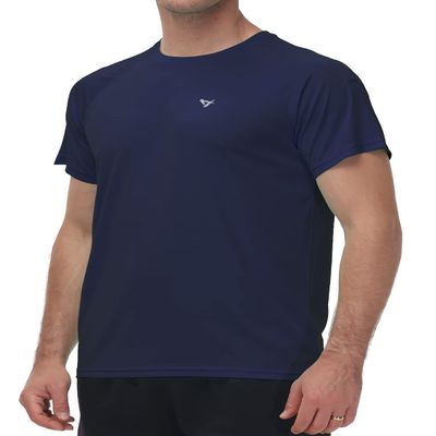 VAYAGER Men's Rash Ruard Shirts Swim Shirts UPF 50+ UV Sun Protection Quick Dry Short Sleeve Surf Shirt Fishing Beach T-Shirt Navy XXL