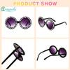 Creamily Baby White Round Rhinestone Sunglasses Diamond Bling Toddler Sunglasses Glasses Aviator Girl Boy Eyewear for Kid view 3